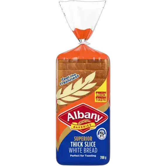 Albany Superior Thick Slice Thick Slice White Bread 700g