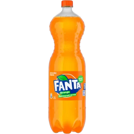 Fanta Orange Flavoured Sparkling Soft Drink Bottle 2L