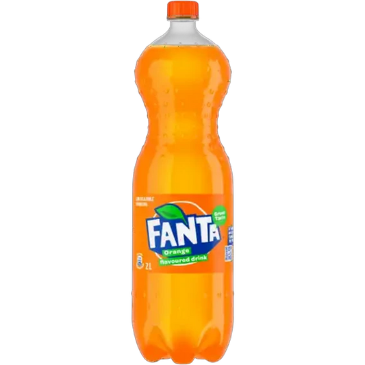 Fanta Orange Flavoured Sparkling Soft Drink Bottle 2L